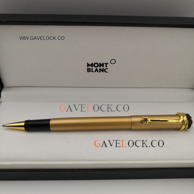 Mont Blanc Copy Pens Heritage Rouge et Noir Gold Rollerball Pen